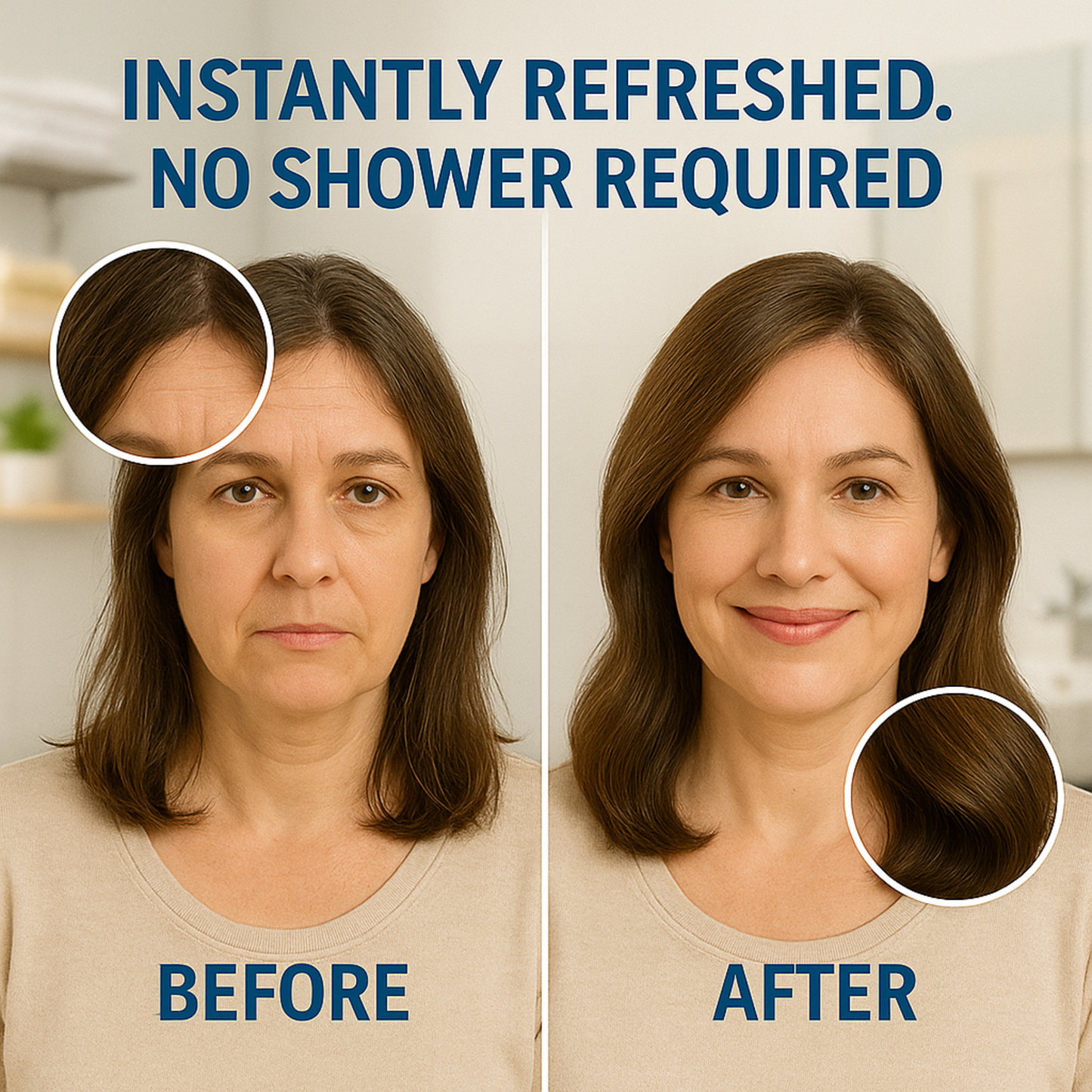 Shampoo Cap - Waterless for Elderly or Bedridden - No Rinse, Anti-Bacterial, Enriched with Aloe Vera, Vitamin E, & Provitamin B5